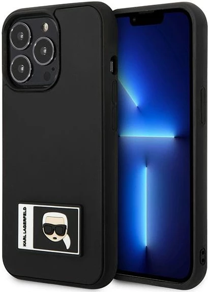 Mbështjellës Karl Lagerfeld KLHCP13L3DKPK për iPhone 13/13 Pro 6.1", Ikonik Patch, i zi
