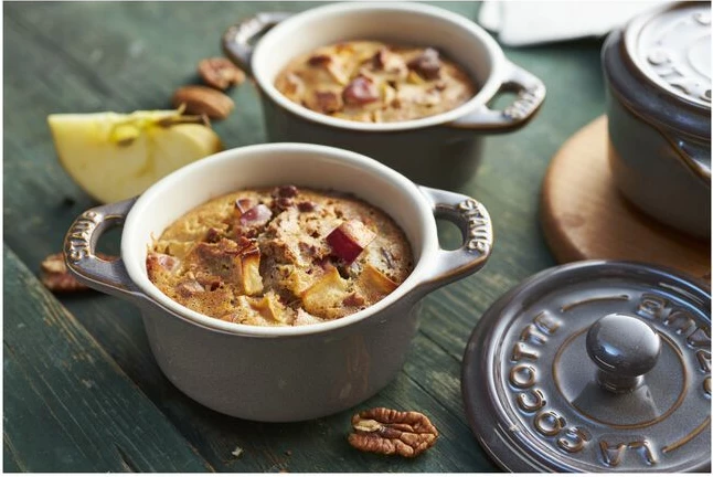 Mini Cocotte 10 cm, e rrumbullakët, gri antike, qeramike