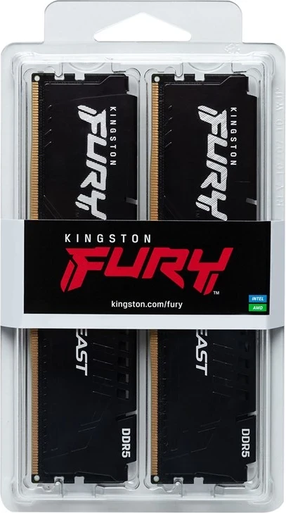RAM Memorje Kingston FURY Beast 128GB 5600MT/s DDR5 CL40 DIMM (Kit prej 4) e zezë