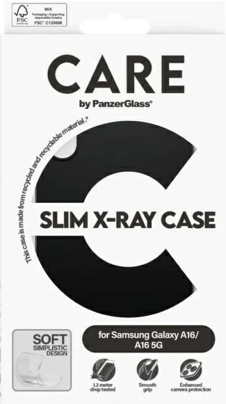 Mbështjellës PanzerGlass CARE për Samsung Galaxy A16 / A16 5G, Zi