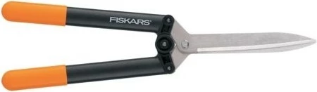 Gërshërë gardhi Fiskars PowerLever HS52, 54.4 cm, çelik, portokalli/zezë