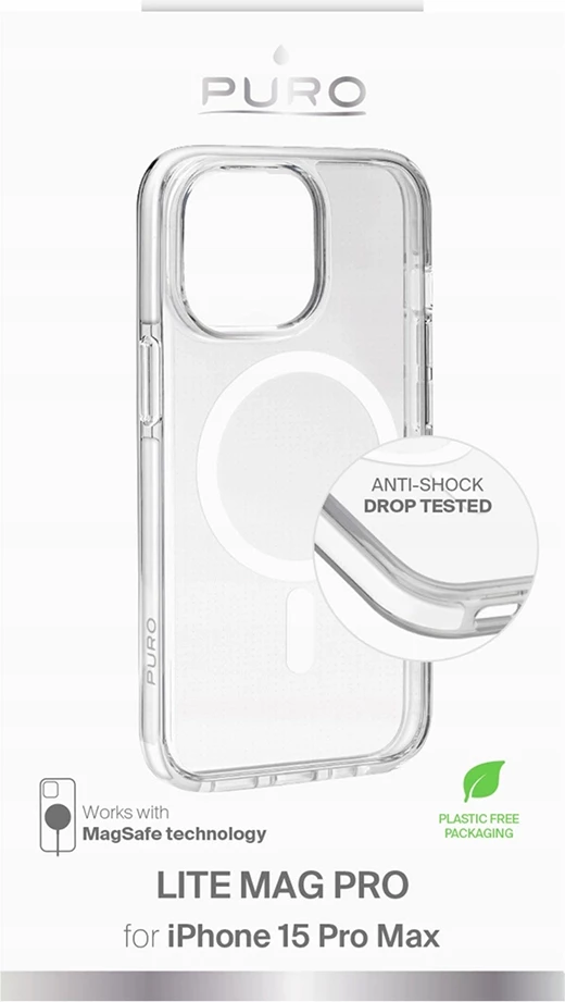 Mbështjellës Puro Lite Mag për iPhone 16e, TPU, transparent, me MagSafe