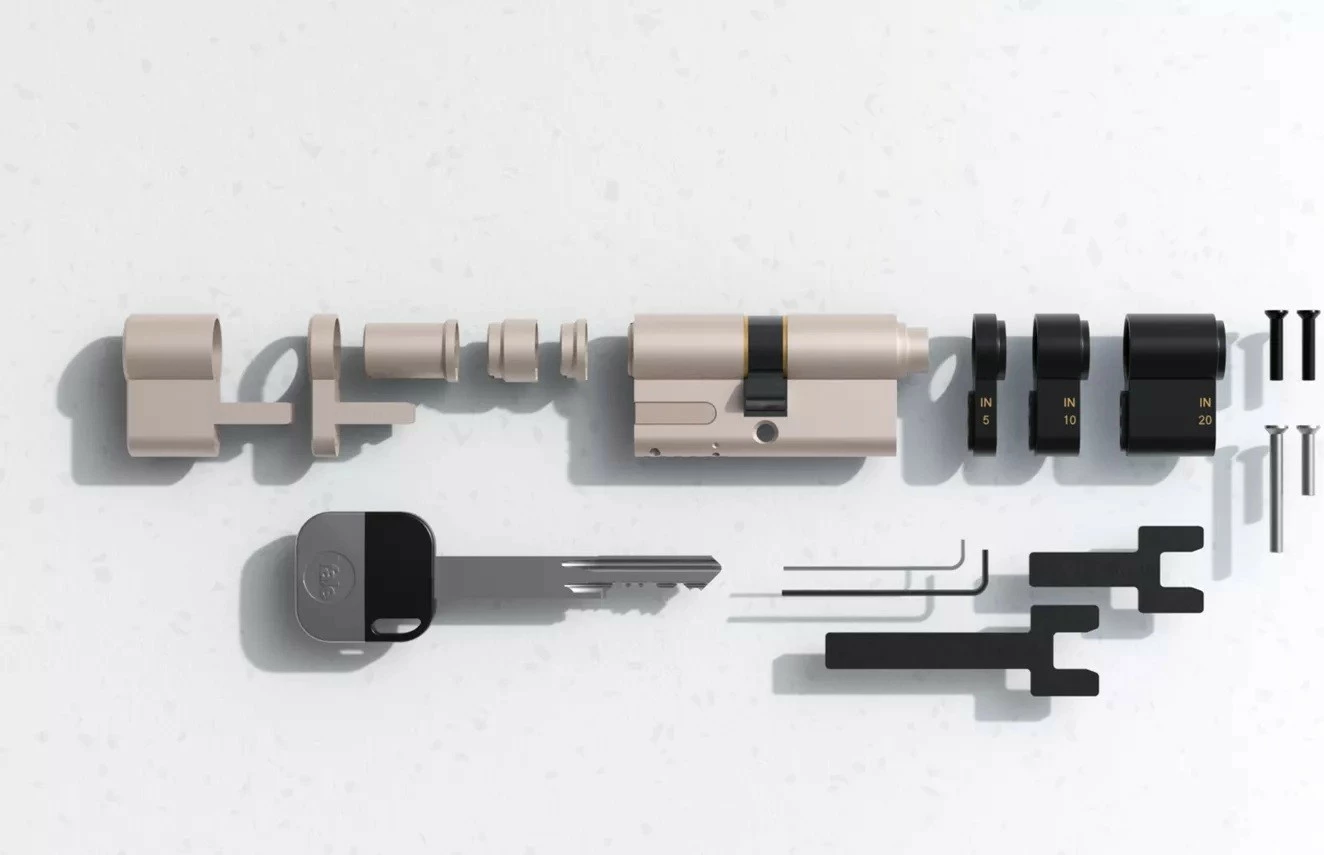 Cilindër bravë YALE HOME Adjustable Linus Cylinder, i rregullueshëm, me 2 çelësa, Argjend