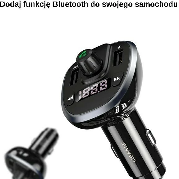 Transmetues FM për makinë USAMS C21, Bluetooth, 2xUSB, 3.4A, i zi
