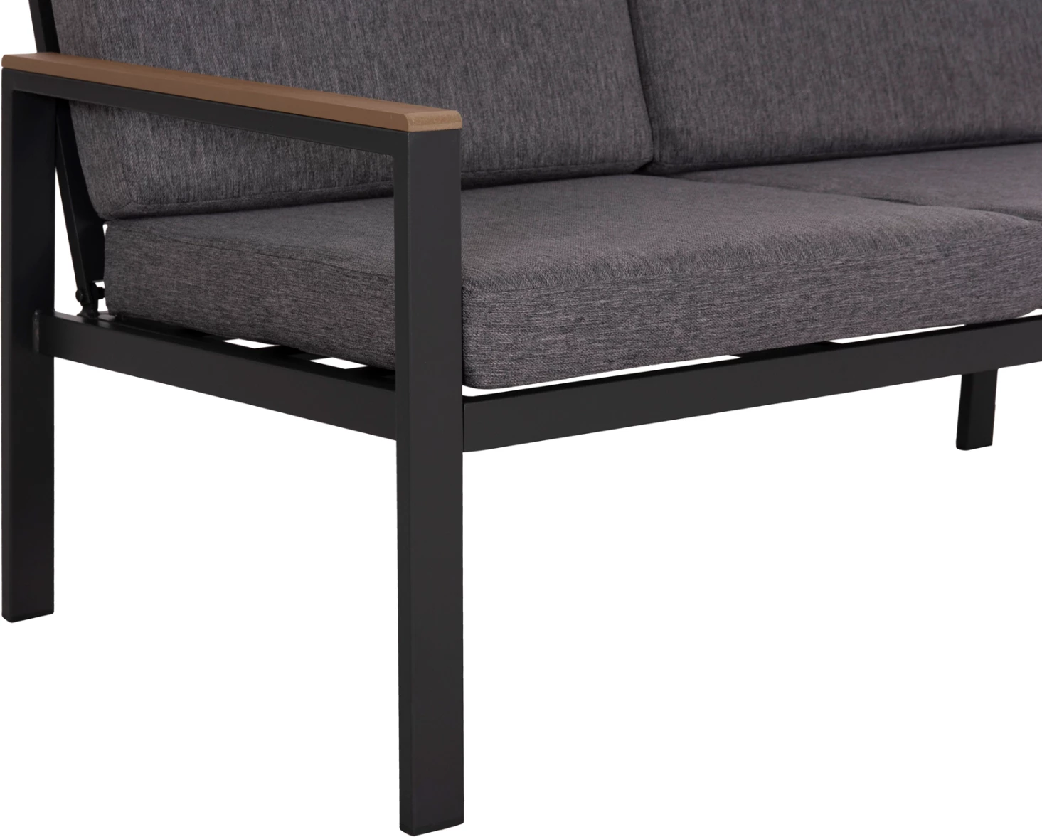 Divan i jashtëm dy ulëse, alumin & jastëkë, ngjyrë antracit, SAFIN FH6279.03, 140x70x77cm