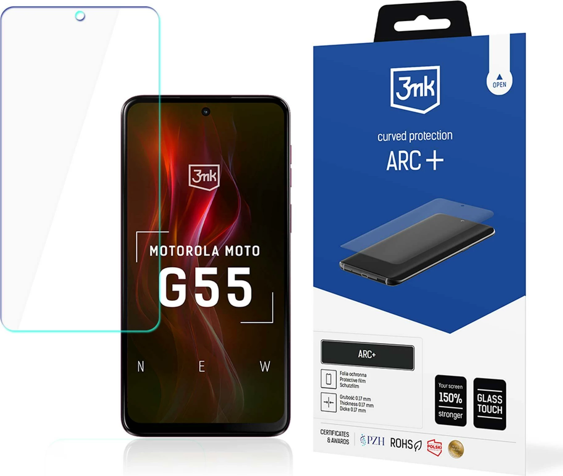 Film mbrojtës 3mk ARC+ për Motorola Moto G55 5G