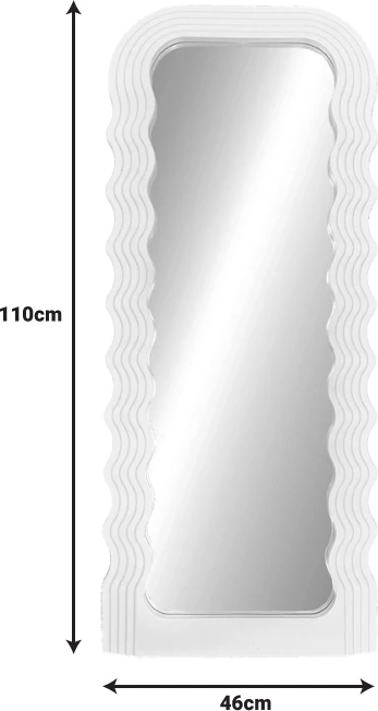 Pasqyrë Maraya Inart e bardhë PP 46x3.2x110cm