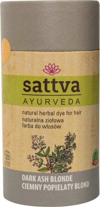 Ngjyrë për flokë për femra Sattva Ayurveda Henna Dark Ash Blonde 150g