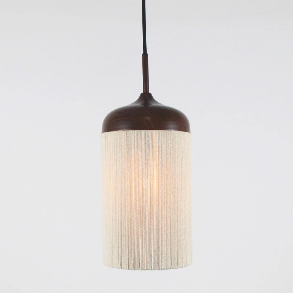 Llambë tavani Enso, metal kafe, litar bezhë, 27.5x50.5cm