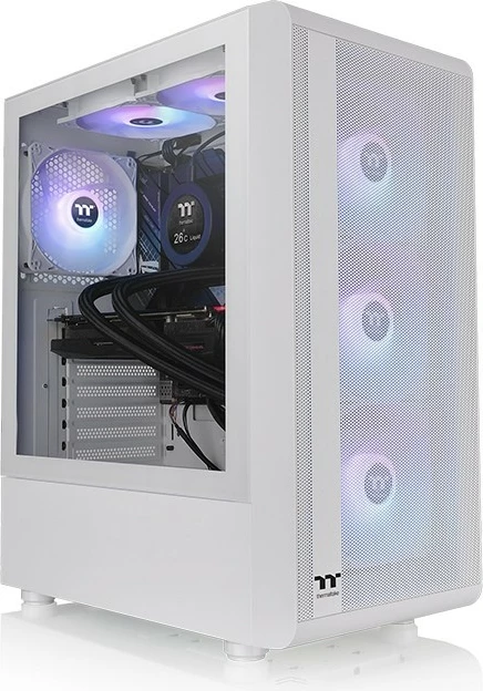 Kasë Thermaltake S200 Tempered Glass ARGB, Midi Tower, e bardhë