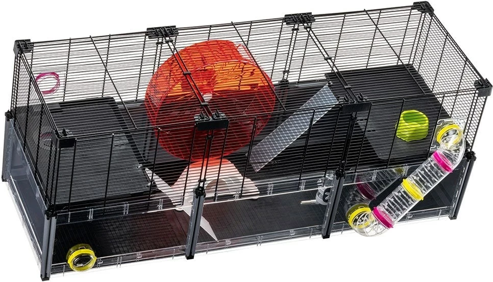 Kafaz për hamster FERPLAST Multipla Large, 107.5x37.5x42 cm, i zi