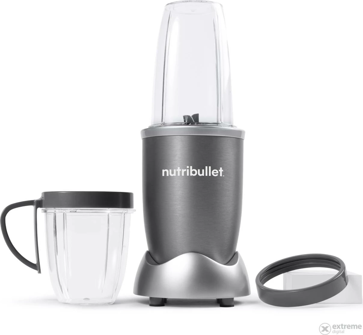 Blender, NutriBullet, NB907CP PRO, 900 W, gota 700/900 ml, gri, set me 2 gota
