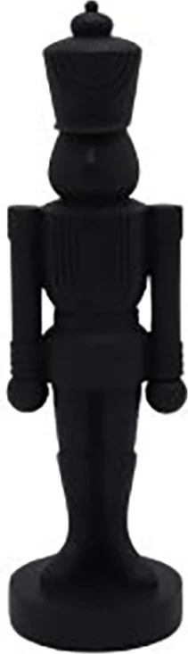 Dekor ushtar për Krishtlindje, ngjyrë e zezë, polirezine, 10x9x32cm