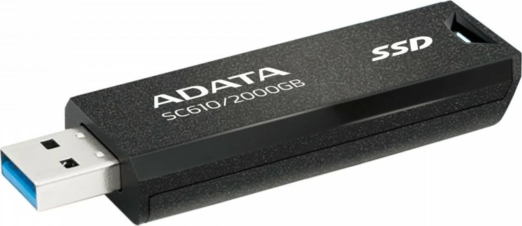 SSD i jashtëm Adata SC610, 2000 GB, USB 3.2 Gen2, Zi