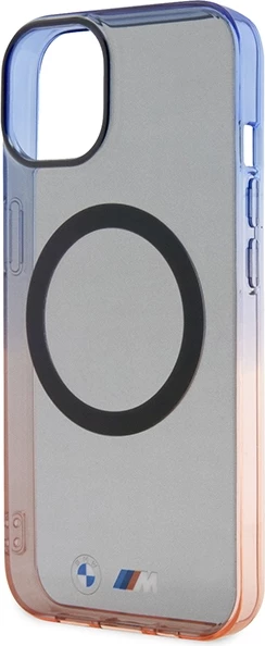 Mbështjellës BMW Gradient Bumper MagSafe për iPhone 14 Plus, silikon, gri