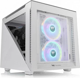 Kasë Thermaltake Divider 200 TG Snow, Micro Tower, xham i temperuar, e bardhë