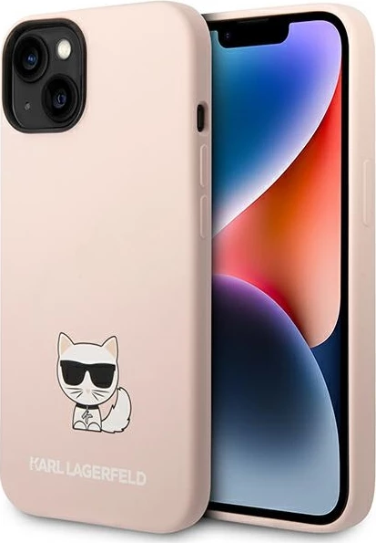 Mbështjellës Karl Lagerfeld Silicone Choupette Body për iPhone 14 Plus 6.7", Rozë