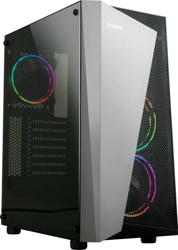 Kasë Zalman S4 Plus, Midi Tower, ATX, RGB, e zezë