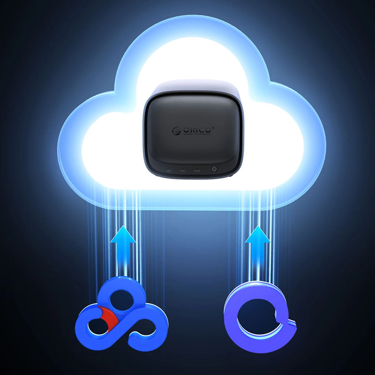 NAS ruajtje në rrjet, Orico HS200-Pro MetaBox Pro Home, Intel Celeron N5100, 8GB RAM, deri 76TB, 2x 2.5GbE, M.2 NVMe + SATA, gri