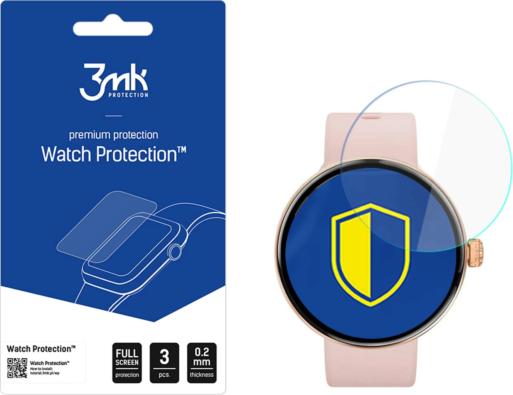 Mbrojtës ekrani për smartwatch 3mk Protection Watch Protection ARC, për G 065, set prej 3 copë