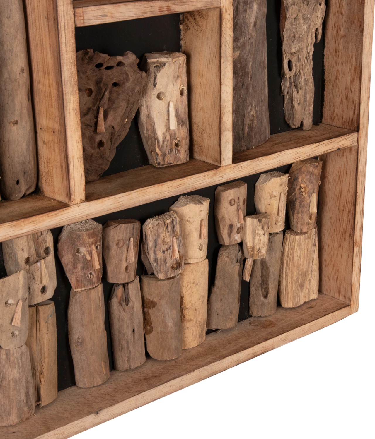 Dekor për mur MYST FH4275 kornizë me figura prej druri të lundruar 60x5x80 cm