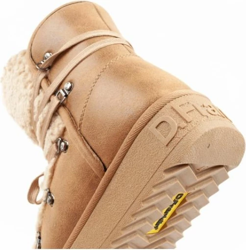 Çizme dimri për femra D.Franklin, kafe-bezhë