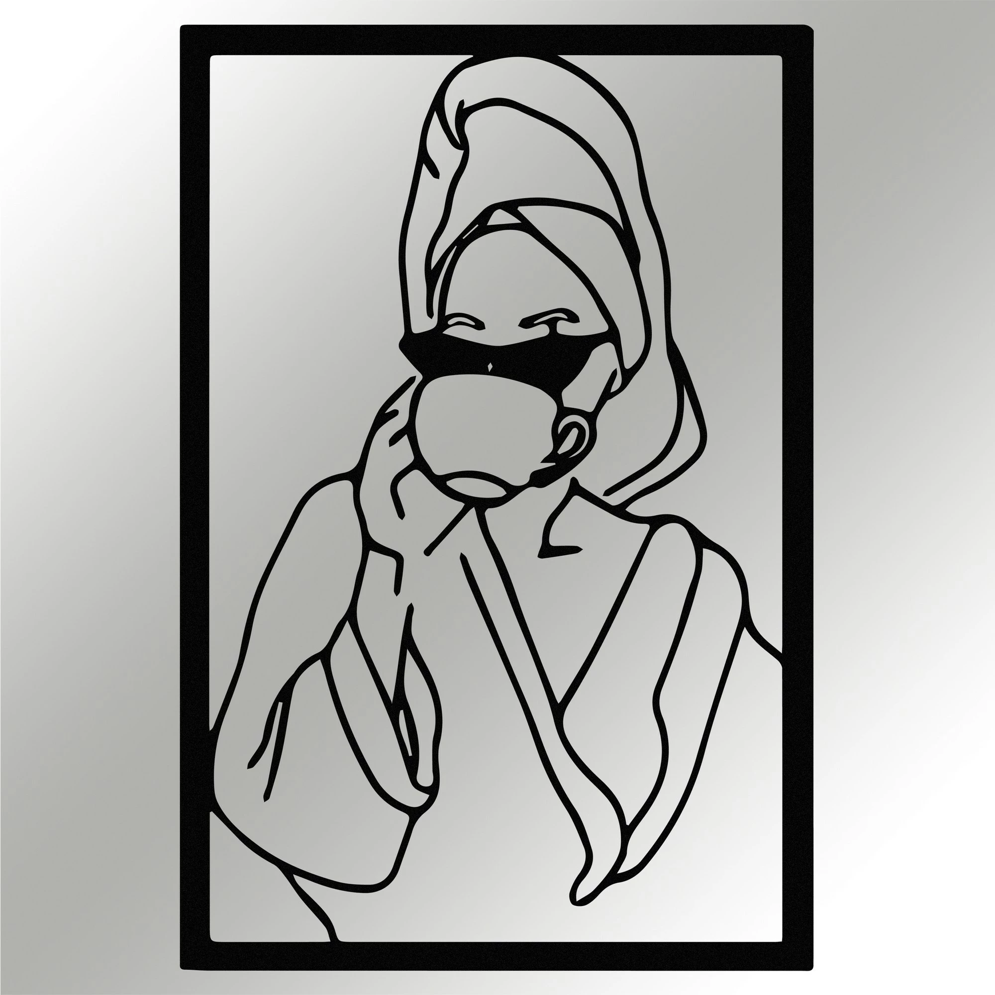 Aksesor muri dekorativ prej metali, Wallity, Coffee Time