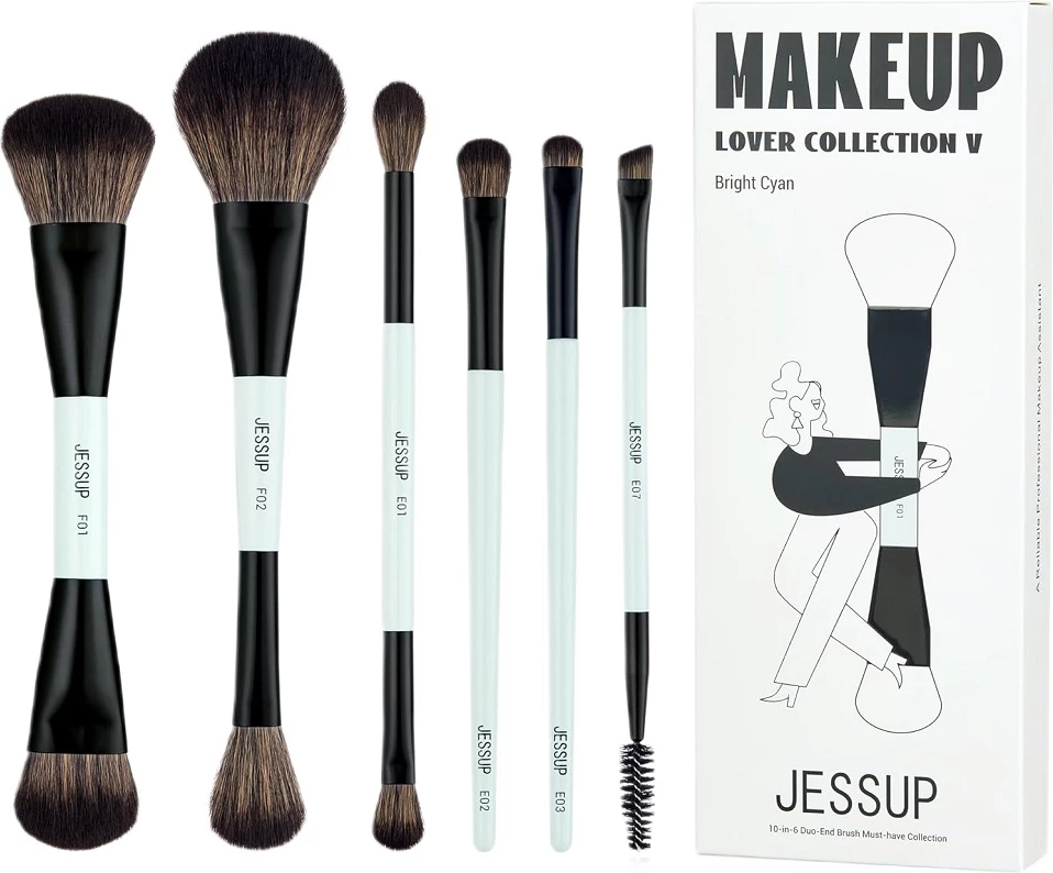 Set furçash për grim Jessup T501 për femra, 6 copë