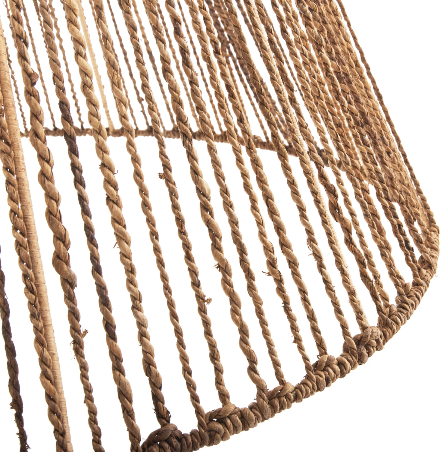 Llambë tavani varëse, fibra banane të thata, ngjyrë kafe, FH4034, 100x100-105cm