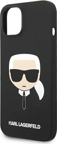 Mbështjellës Karl Lagerfeld Silicone Karl's Head MagSafe për iPhone 14 Plus, i zi