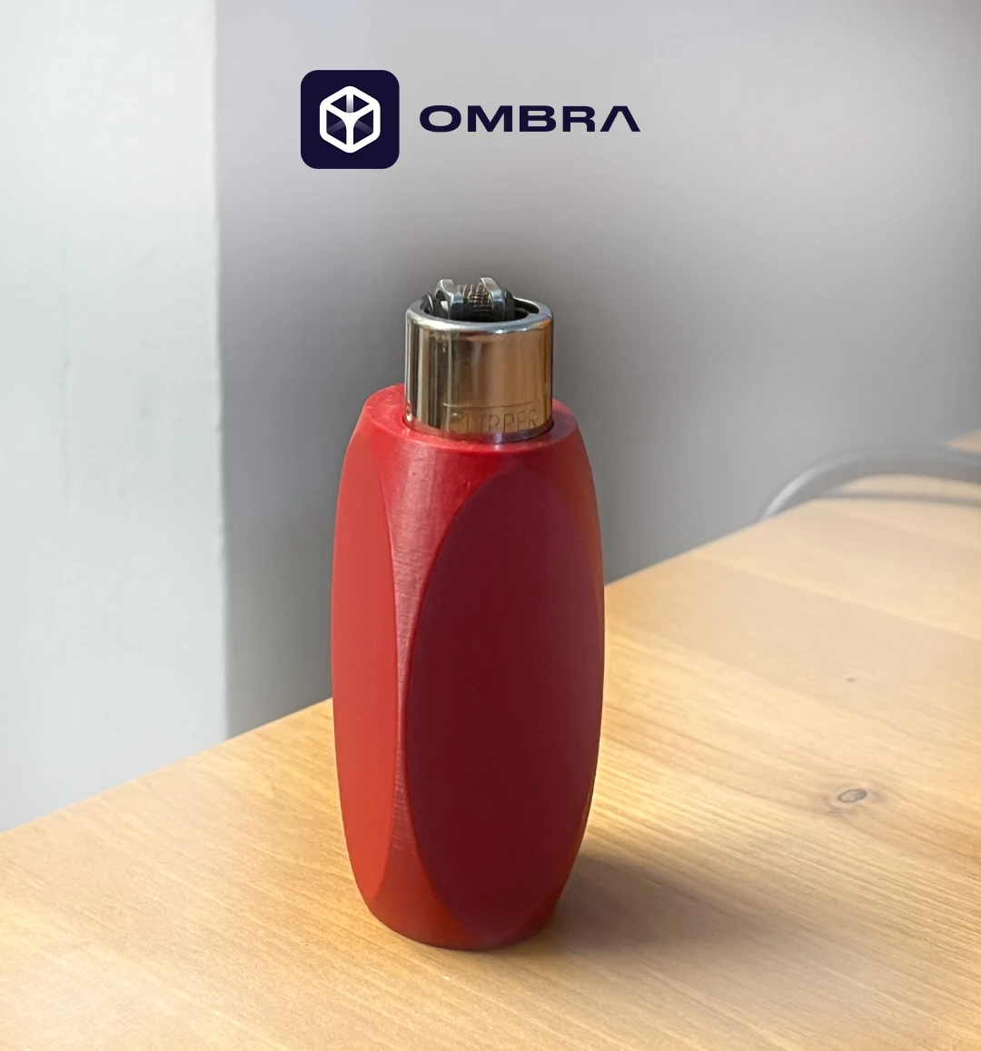 Mbajtëse për çakmak Clipper, dizajni "Charming", e kuqe