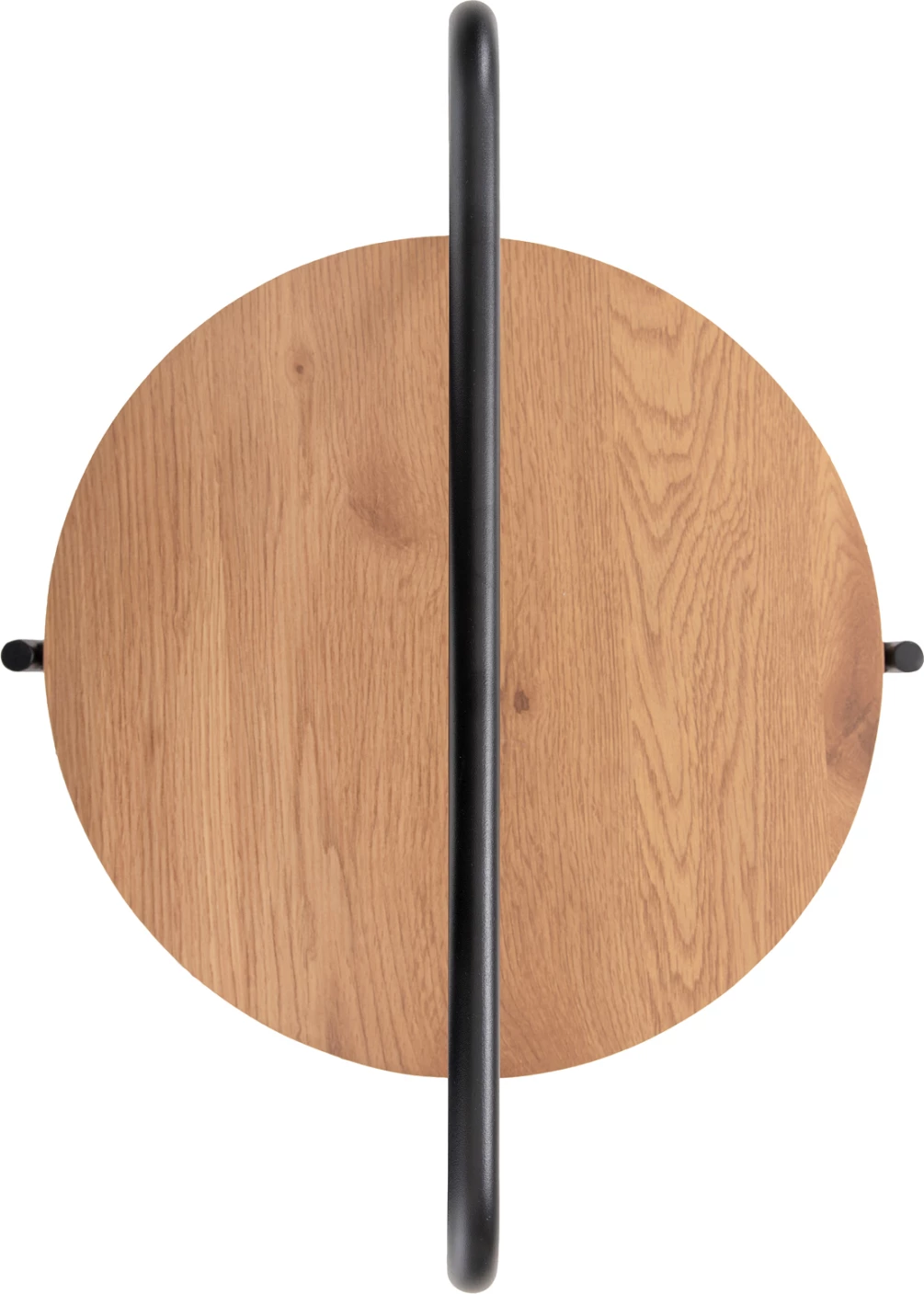 Tavolinë anësore SYLO, FH9618.01, MDF, ngjyrë natyrale, kornizë metalike e zezë, Φ44x66H cm