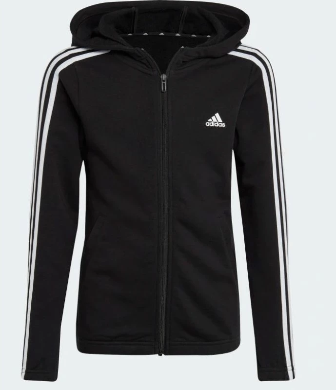 Duks me kapuç adidas për fëmijë, i zi