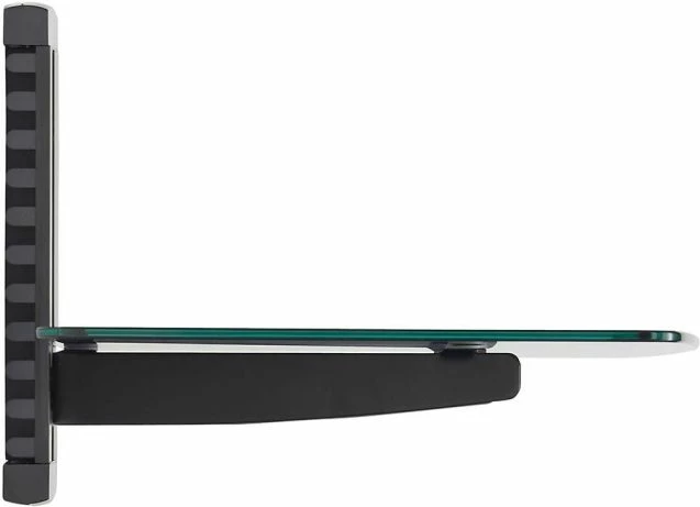 Raft muror prej xhami (floating) VONHAUS 3005030, 38x30x22 cm, xham i temperuar 5 mm, mbajtje deri 8 kg, i zi