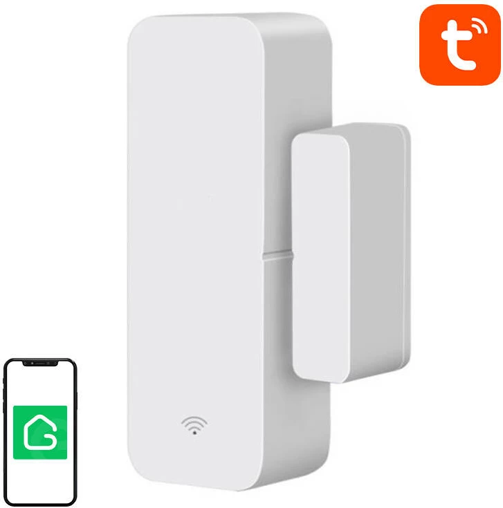 Sensor i mençur pa tela për dritare/dyer Gosund S2, Wi-Fi, i bardhë