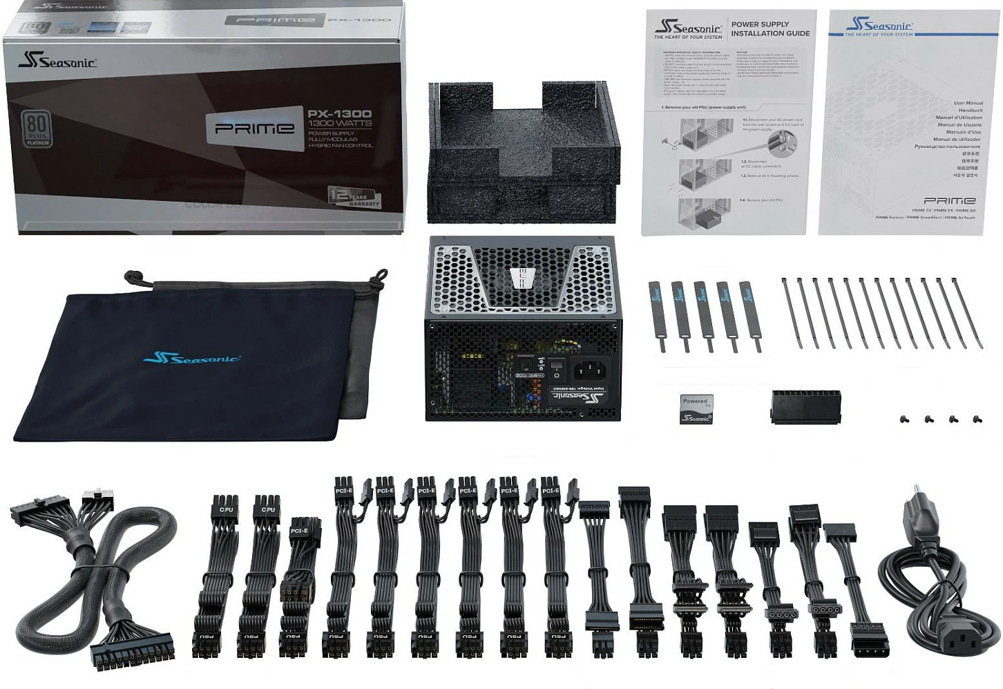 Kasë energjie Sea Sonic Prime TX-1300, 1300W, 80 PLUS Titanium, full modular, e zezë