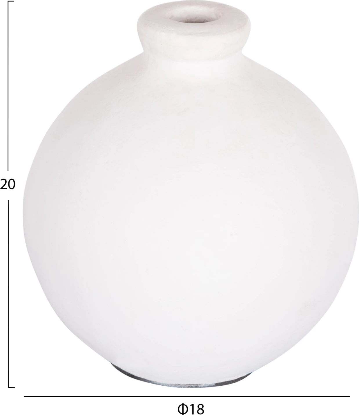 Vazo dekorative CLAYVON FH4410 terrakota ngjyrë bardhë 18x18x20Hcm