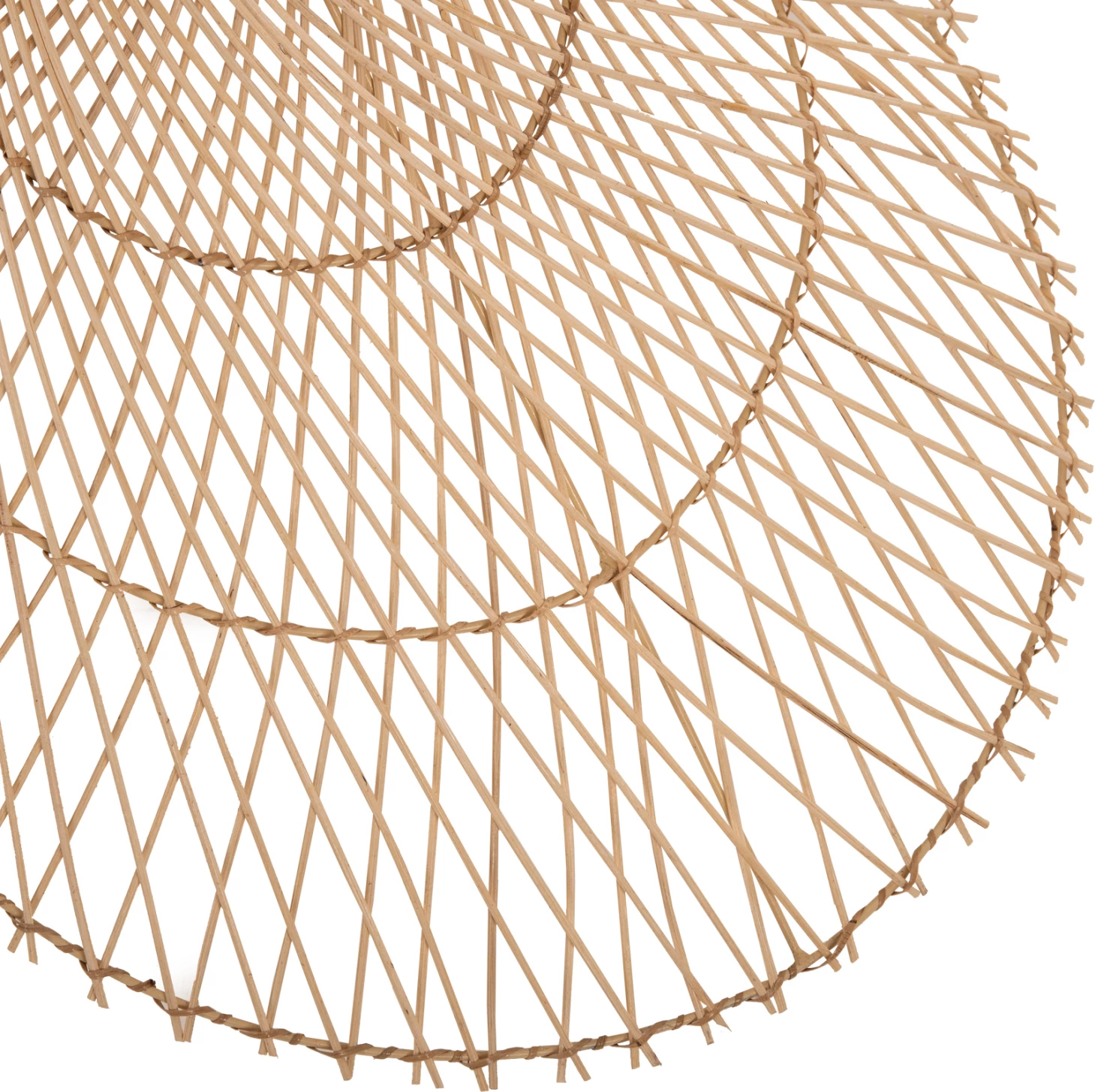 Llambë varëse tavani, rattan natyral, FH7879.02, Φ80x31x126H cm