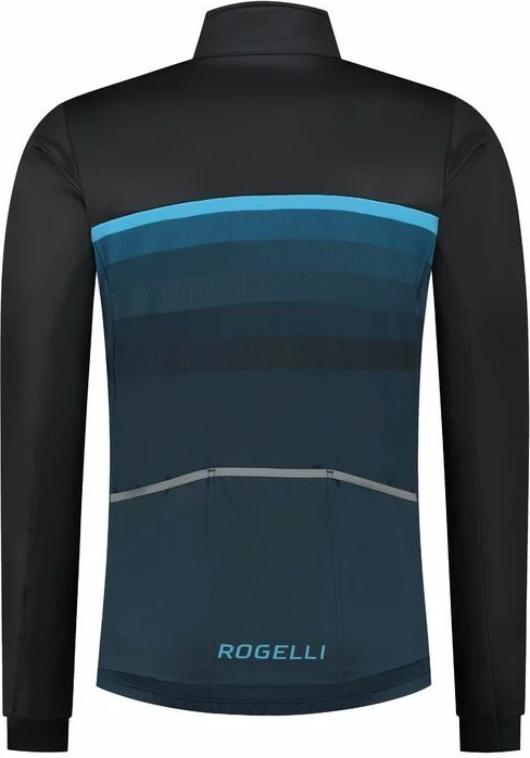 Jakne lifestyle Rogelli HERO II për meshkuj, e zezë dhe kaltër