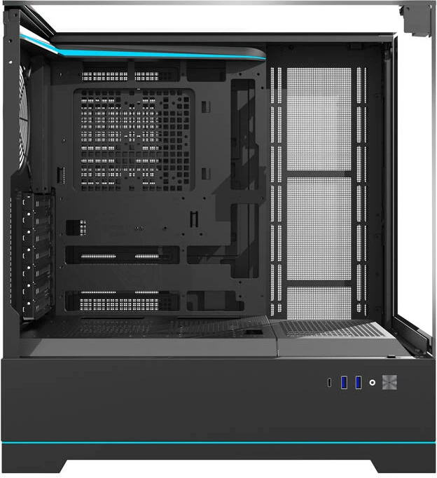 Kasë Darkflash DY450, ATX Mid Tower, pa ventilatorë, xham i temperuar, e zezë