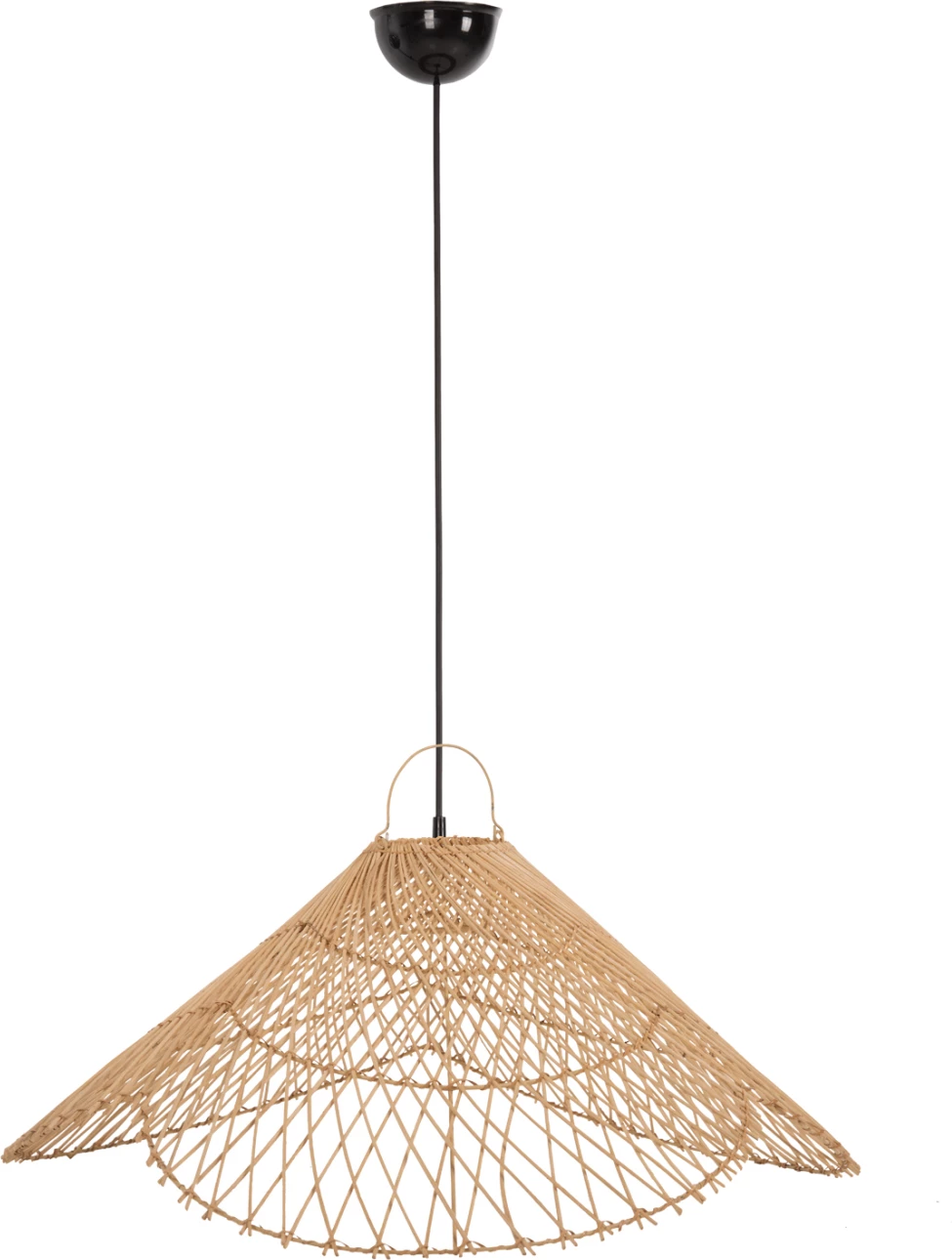 Llambë varëse tavani, rattan natyral, FH7879.02, Φ80x31x126H cm