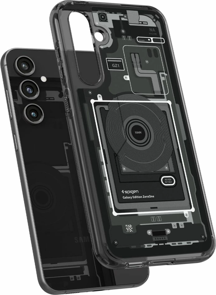 Mbështjellës Spigen Ultra Hybrid për Samsung Galaxy S23 FE, Zero One Pattern, Gri e errët