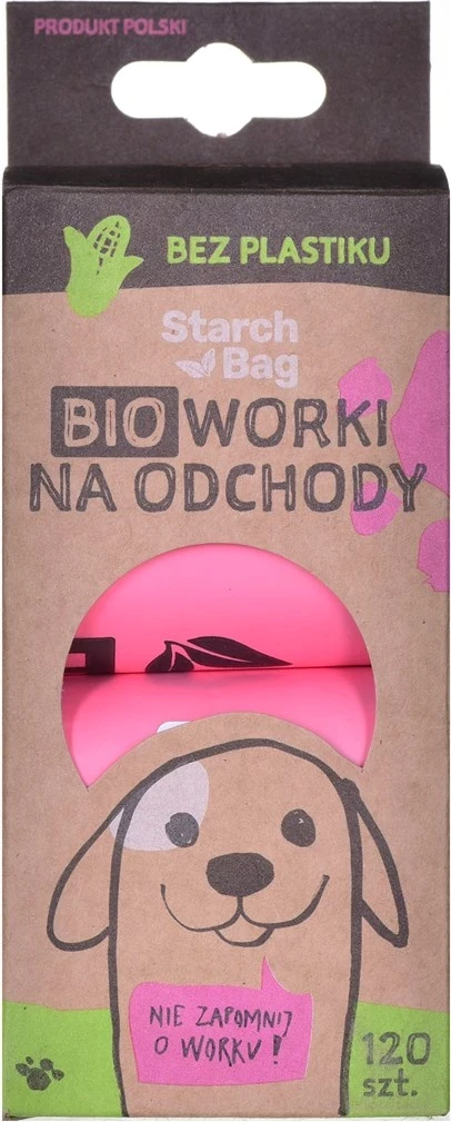 Qese për mbeturinat e qenit, Starch Bag, Rozë