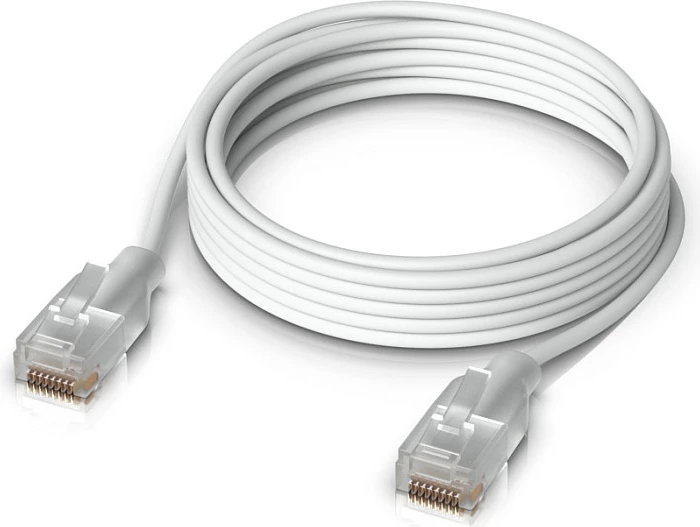 Kabllo rrjeti Ubiquiti UACC-Cable-Patch-EL-2M-W, Cat6, 2m, RJ-45, e bardhë/transparente