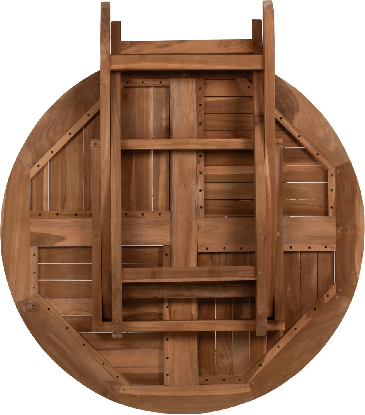 Tavolinë me karrige për terasë, 5 copë, Kendall, dru teak, ngjyrë natyrale