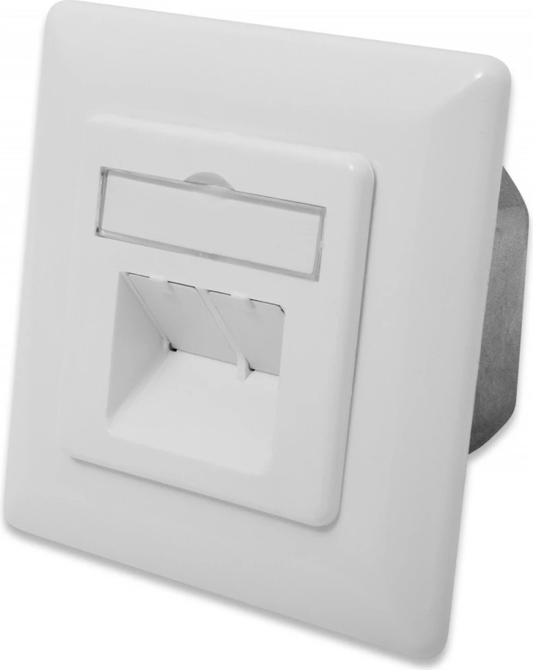 Prizë rrjeti Digitus DN-9007-S-1, 2xRJ45, Cat.6A, e bardhë