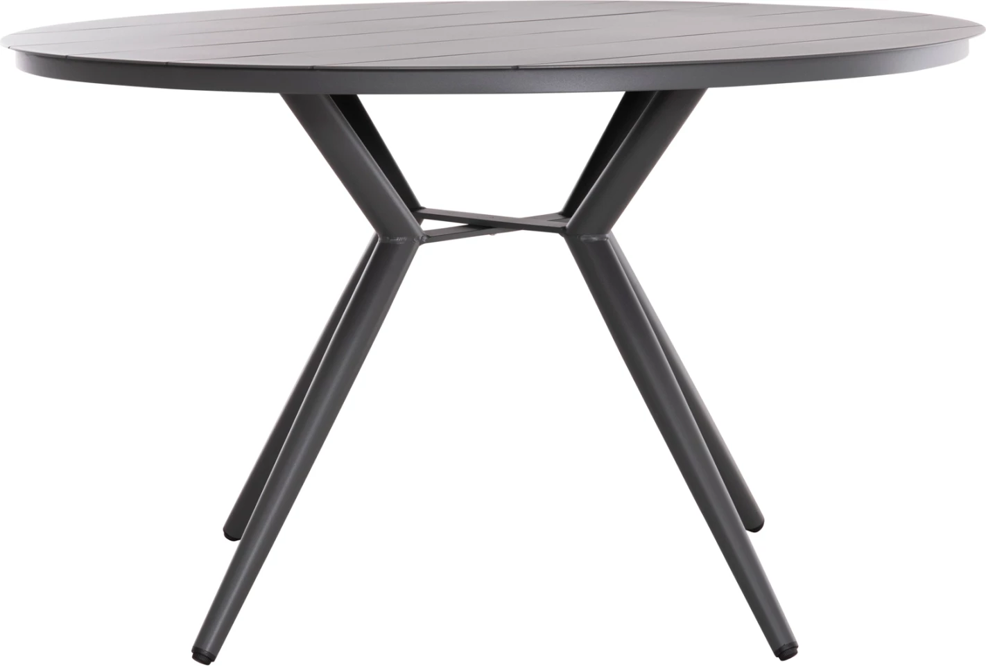 Tavolinë e rrumbullakët alumini, HIGER, FH6290.01, e bardhë, Φ126x75H cm