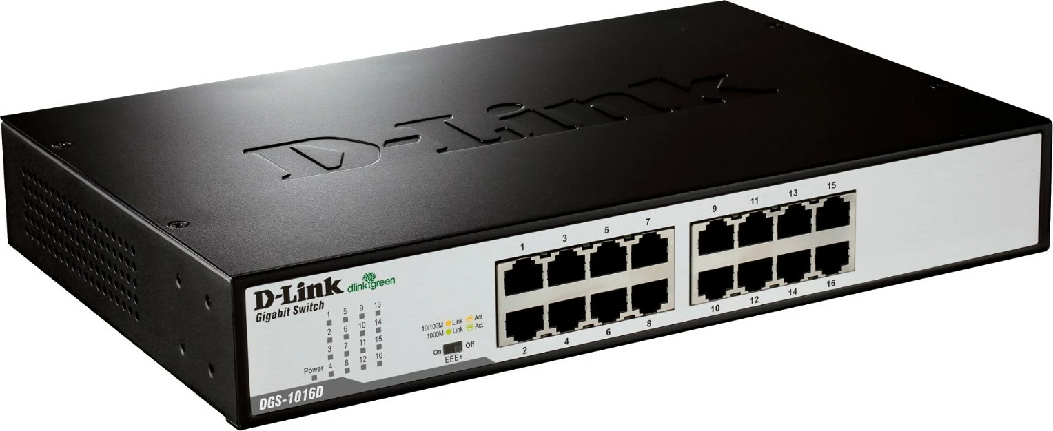 Switch D-Link DGS-1016D, 16 porta, Gigabit, rackmount, i zi