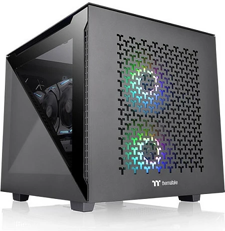 Kasë Thermaltake Divider 200 TG Air, Micro Tower, xham i temperuar, RGB, e zezë