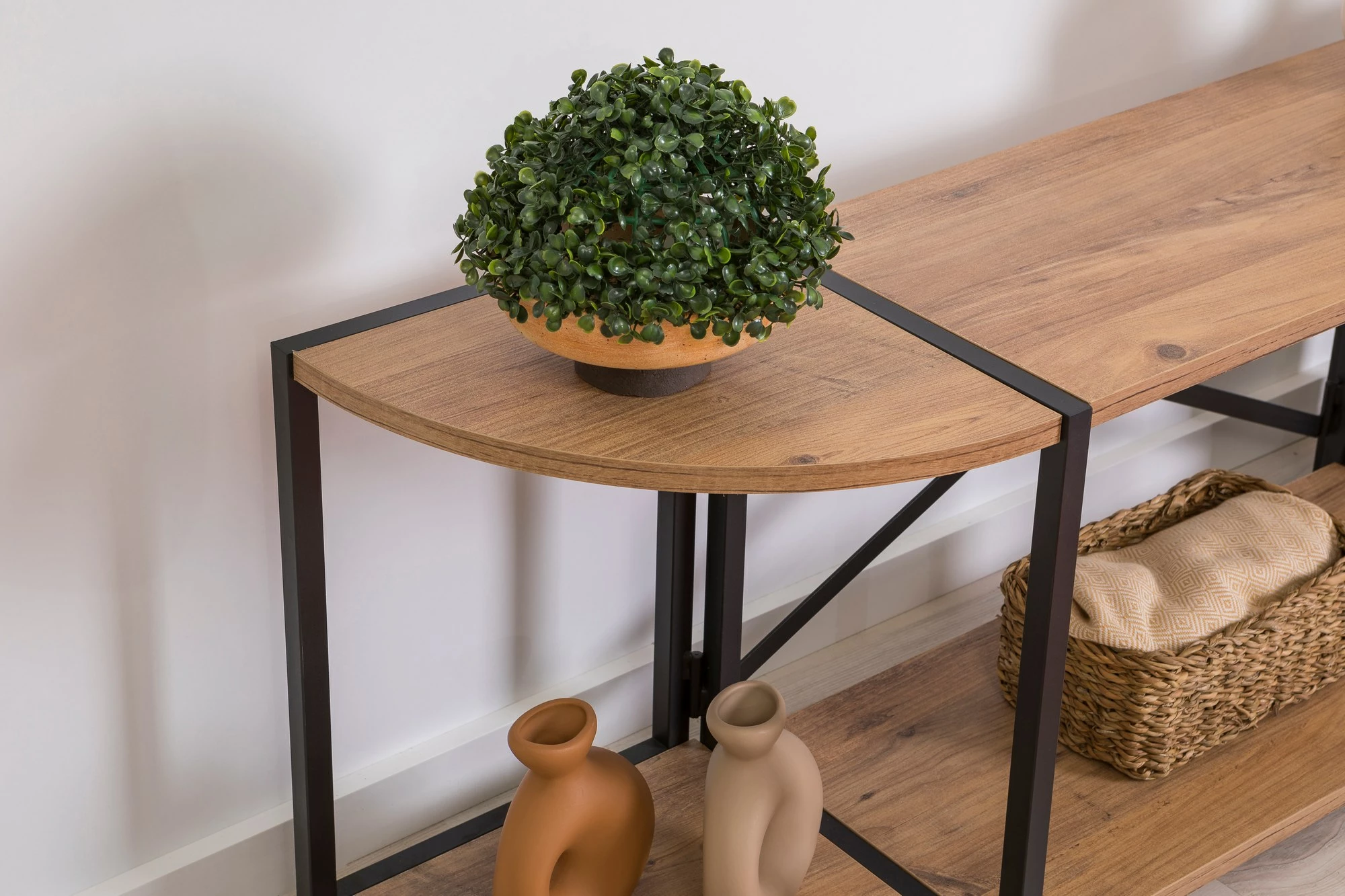 Komodë TV Skye Decor, Sky Rafix, ngjyrë Atlantic Pine dhe e zezë